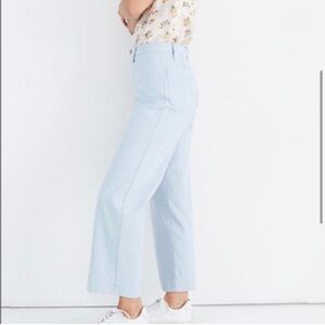 Madewell L8431 Slim Emmett Wide-Leg Stretch Crop Pants Speckle Women’s